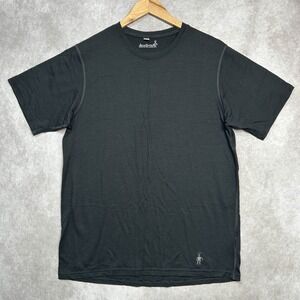 Smartwool Men M Merino Wool T Shirt Heather Black Short Sleeve Baselayer Outdoor